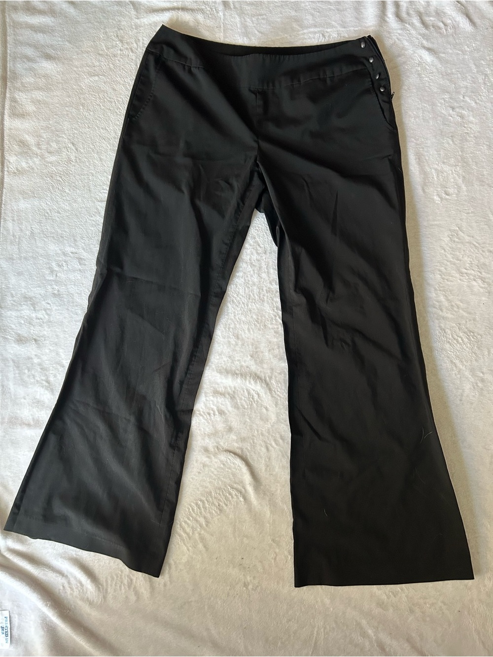 Nicole by Nicole Miller Black Wide-Leg Trousers